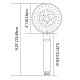 Round Matte Black Rainfall Shower Head And Fixed Hand Shower Bathroom Twin Shower Set With Wall Mixer